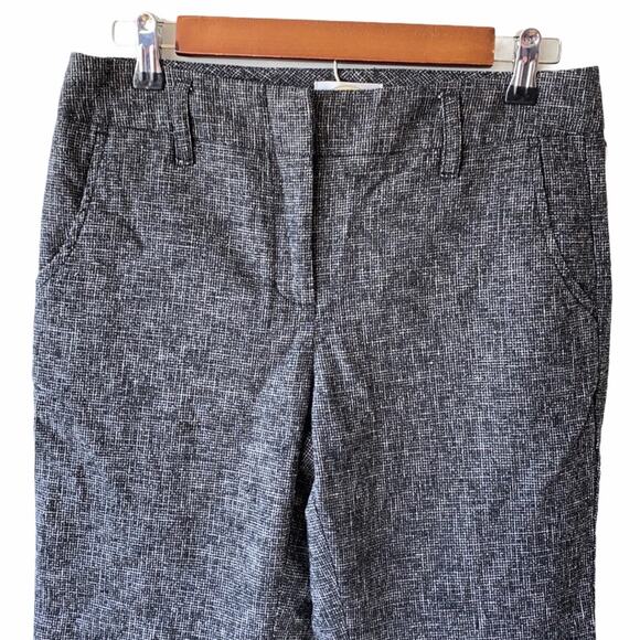 Talbots Petite Women's Jet Black Woven Straight Leg Mid Rise Pants Size 6P - Picture 2 of 6